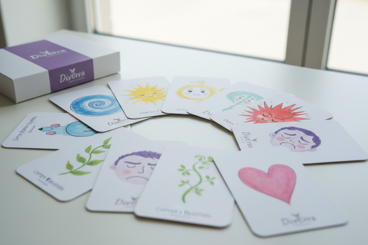 Cartes Émotions Illustrées Identifier, Nommer et Réguler ses Émotions · TDAH · TSA · HPI | DivErra